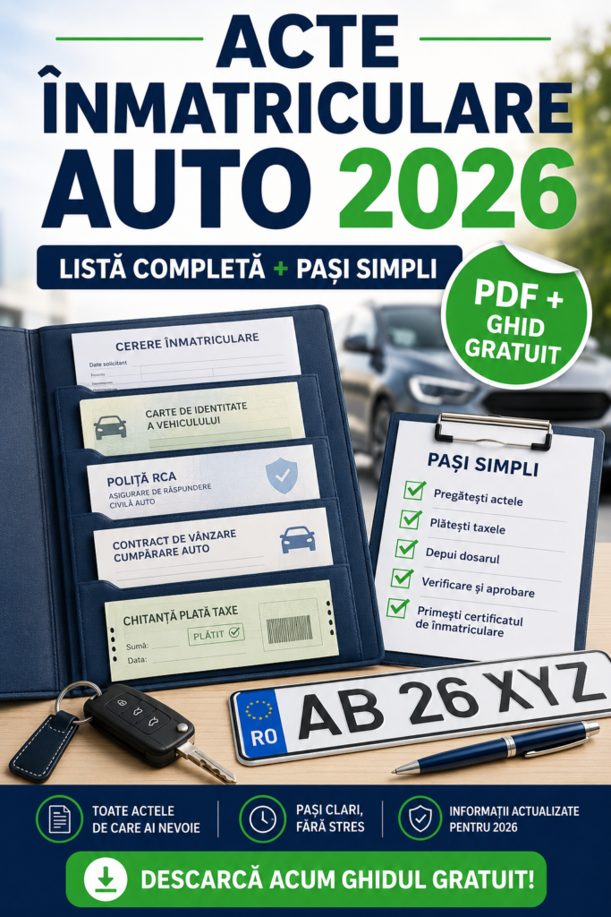 acte necesare înmatriculare auto