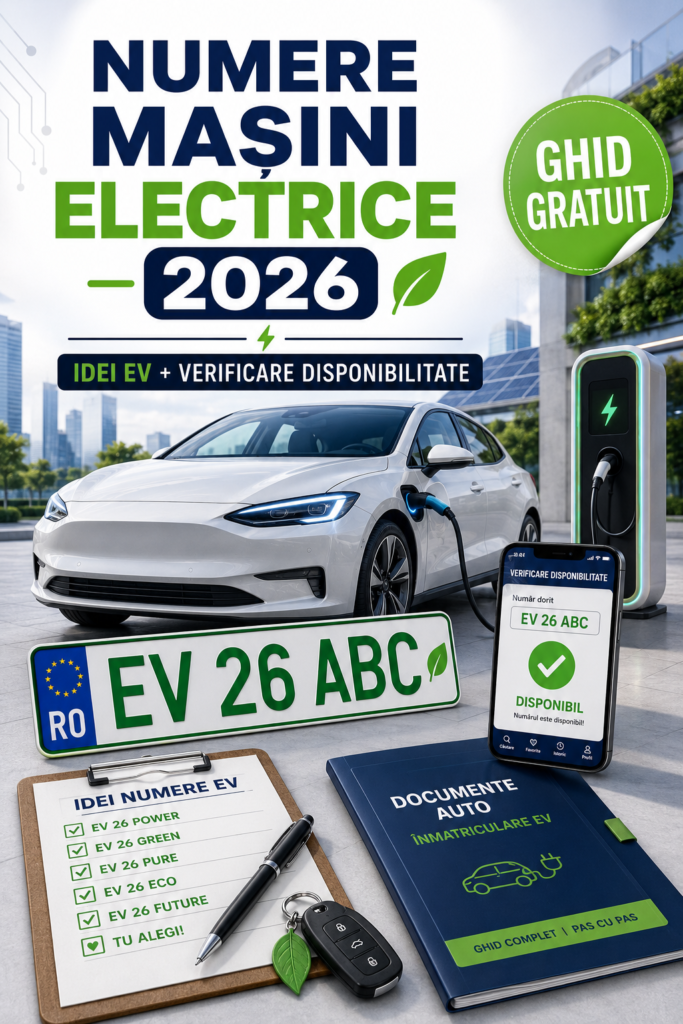 numere înmatriculare mașini electrice